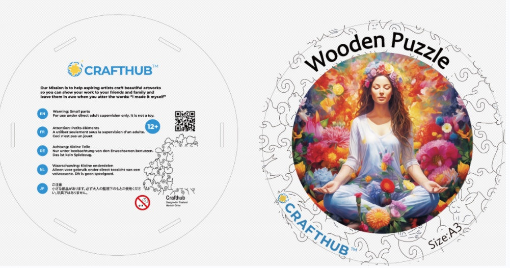 CraftHub Round And Rectangle Wooden Box