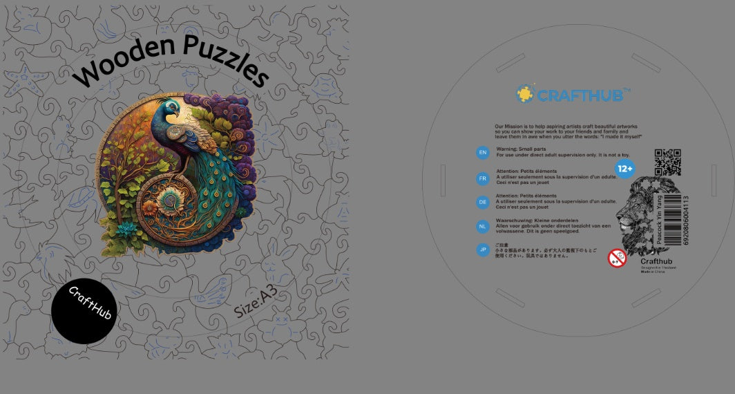 CraftHub Round And Rectangle Wooden Box