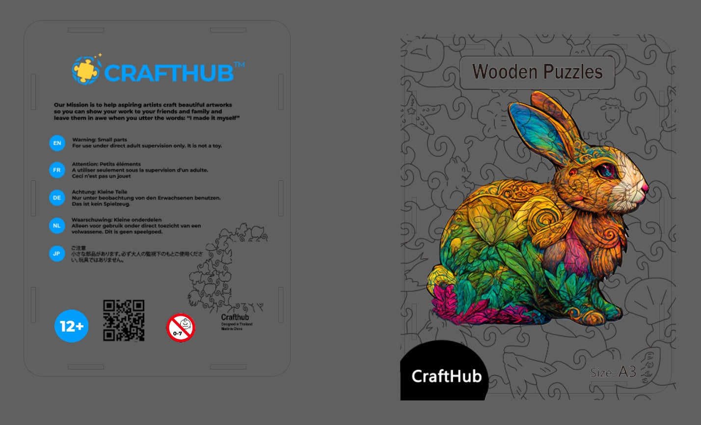 CraftHub Round And Rectangle Wooden Box