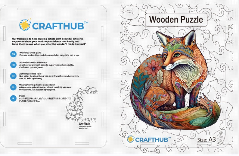 CraftHub Round And Rectangle Wooden Box