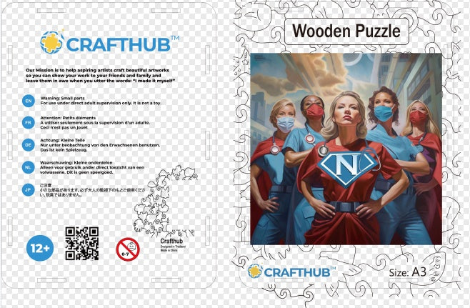 CraftHub Round And Rectangle Wooden Box