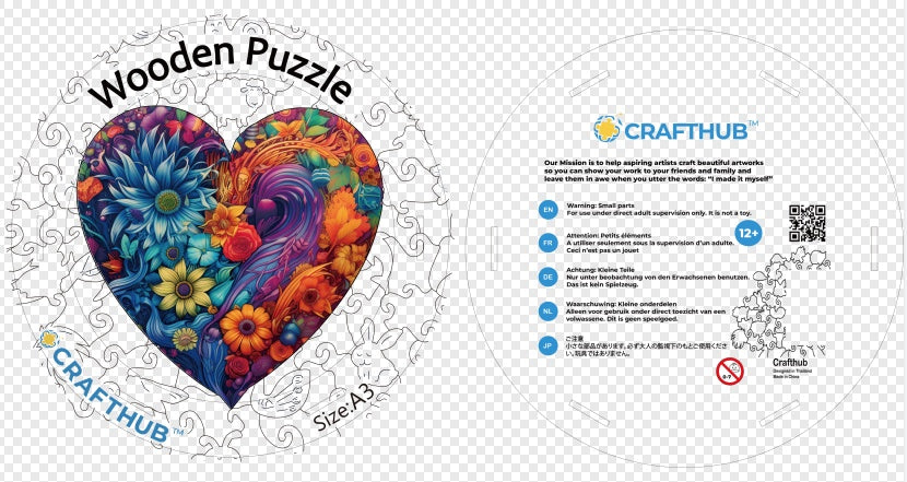 CraftHub Round And Rectangle Wooden Box