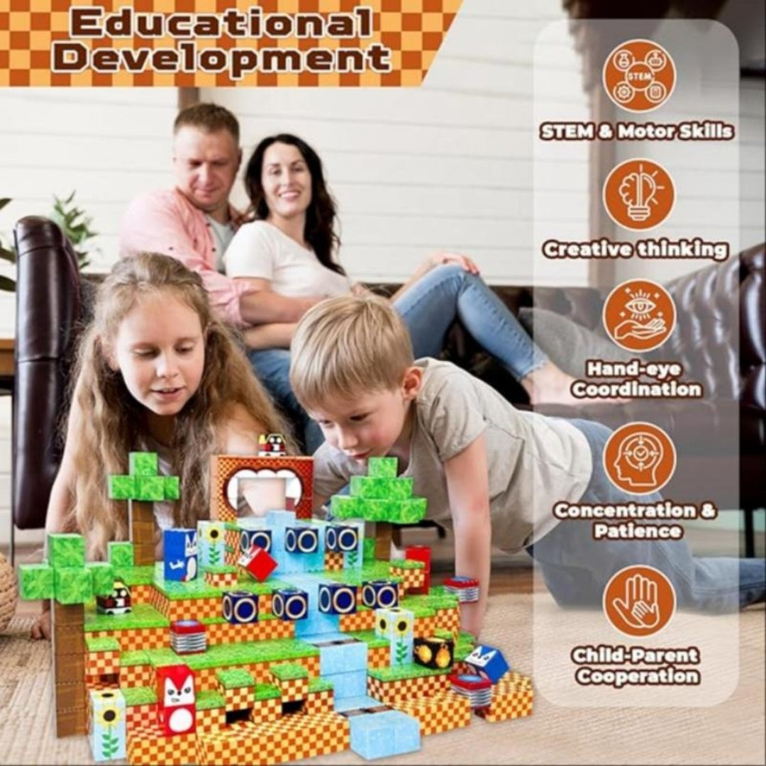 Magnetic Block Toy Adventure Park -100pcs