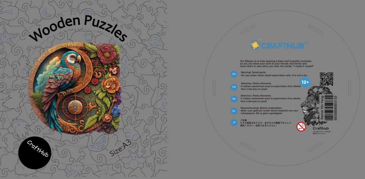 CraftHub Round And Rectangle Wooden Box