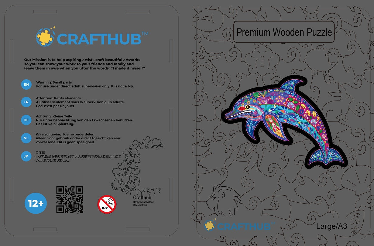 CraftHub Round And Rectangle Wooden Box