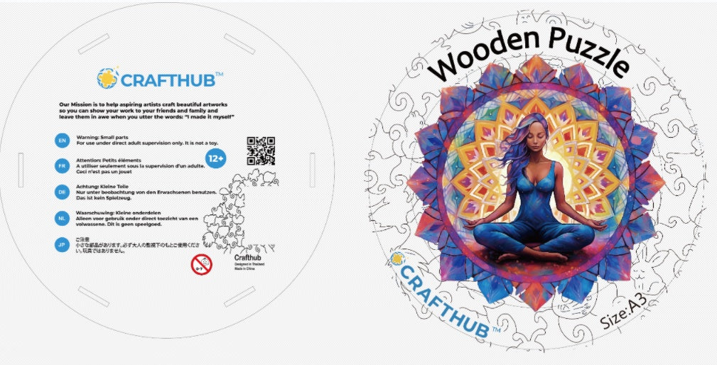 CraftHub Round And Rectangle Wooden Box