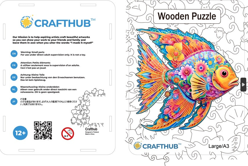 CraftHub Round And Rectangle Wooden Box